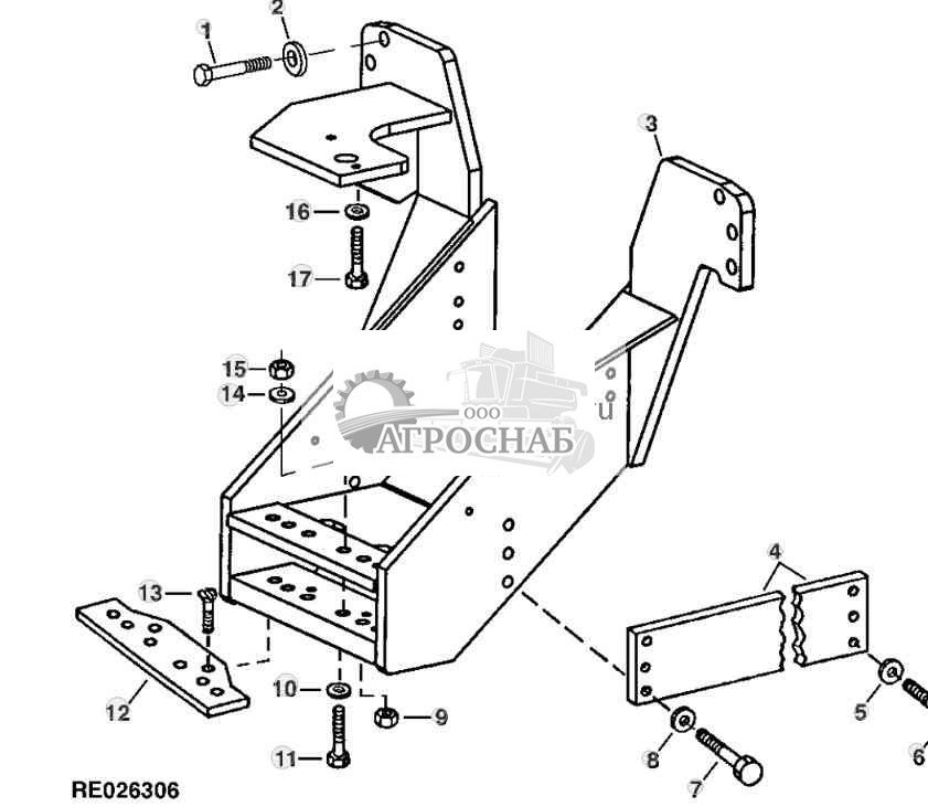 DRAWBAR SUPPORT WO HITCH 